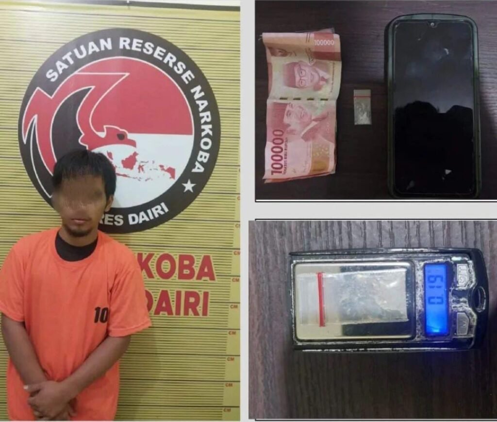 Tersangka dan Barang Bukti Diamankan Polees Dairi. Foto: Humas Polres Dairi.