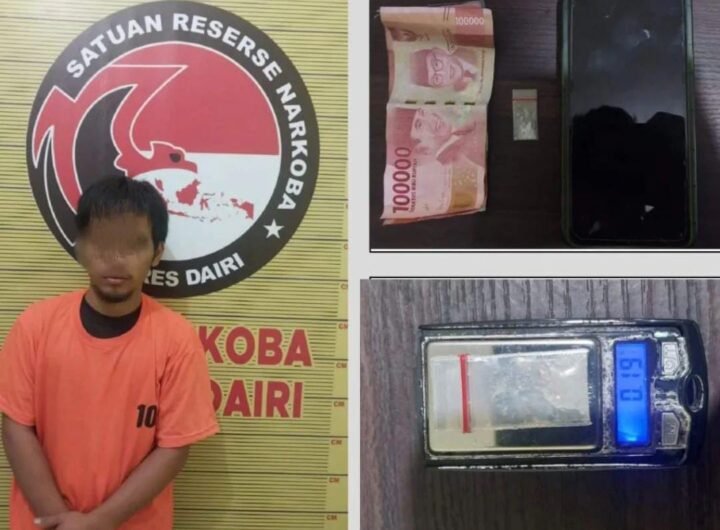 Tersangka dan Barang Bukti Diamankan Polees Dairi. Foto: Humas Polres Dairi.
