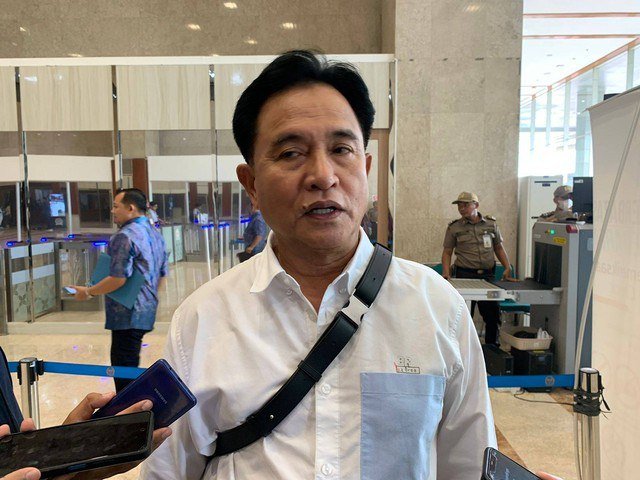 Pakar Hukum Tata Negara, Yusril Ihza Mahendra di Gedung DPR, Kamis (14/3). Foto: Paulina Herasmaranindar/kumparan