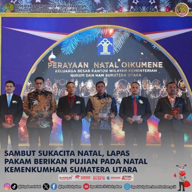 Natal Lapas Kelas IIB Lubuk Pakam. Dok. Humas Lubuk Pakam.