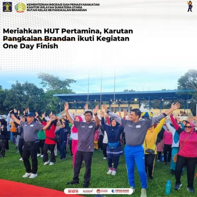 Rutan Pangkalan Brandan saat ikut meriahkan HUT Pertamina. Foto: Dok. Istimewa.