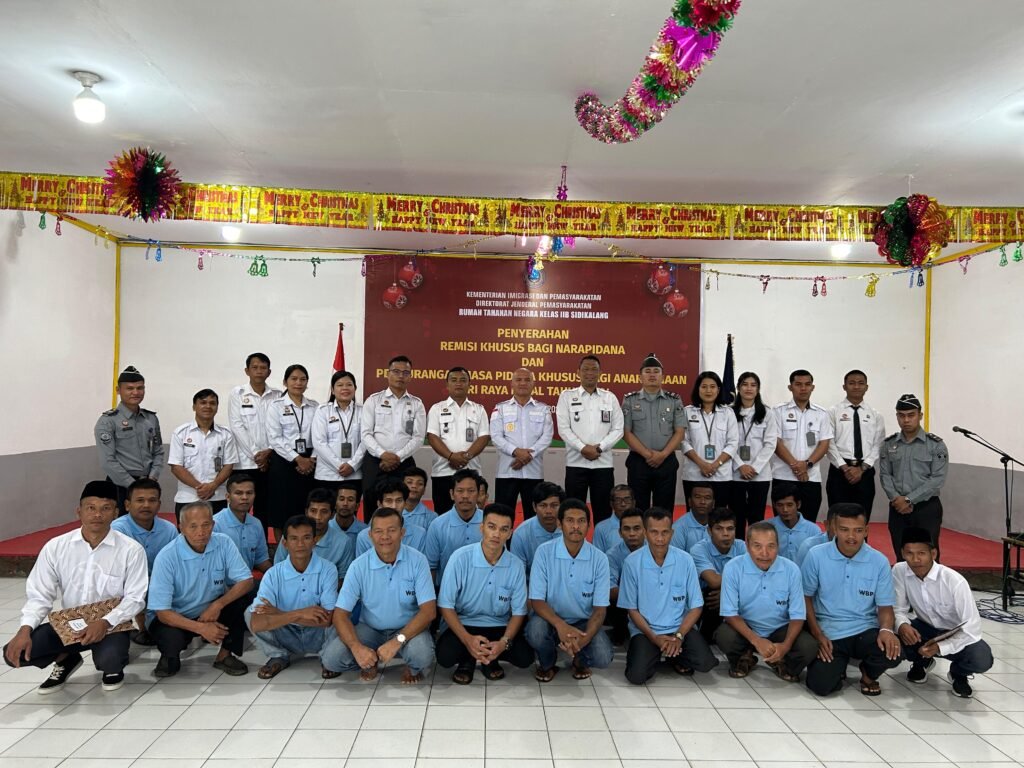 Remisi Khusus Hari Raya Natal 2024 bagi WBP Rutan Kelas IIB Sidikalang. Foto: Istimewa.