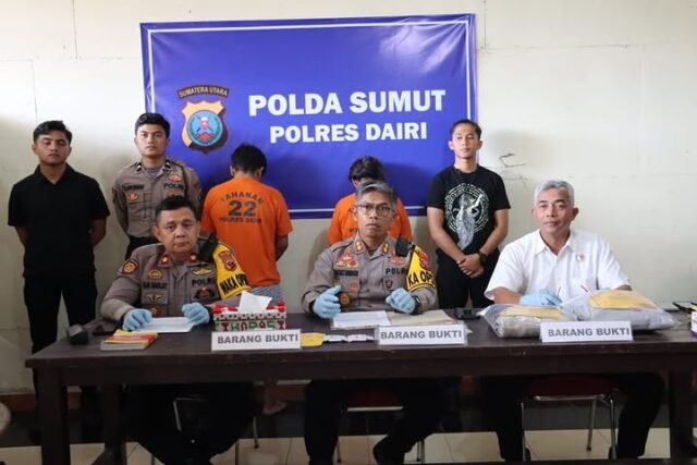 Konferensi Pers Polres Dairi. Foto: Istimewa.