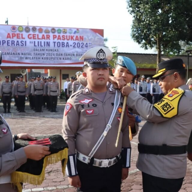Apel Pasukan Operasi Lilin Pengamanan Natal 2024 dan Tahun Baru 2025. Foto: Dok. Pored Tanah Karo.