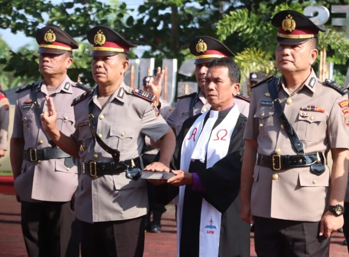 Pelantikan Pejabat utama di Jajaran Wilayah Hukum Polres Kabupaten Simalungun. Foto: Humas Polres Simalungun.