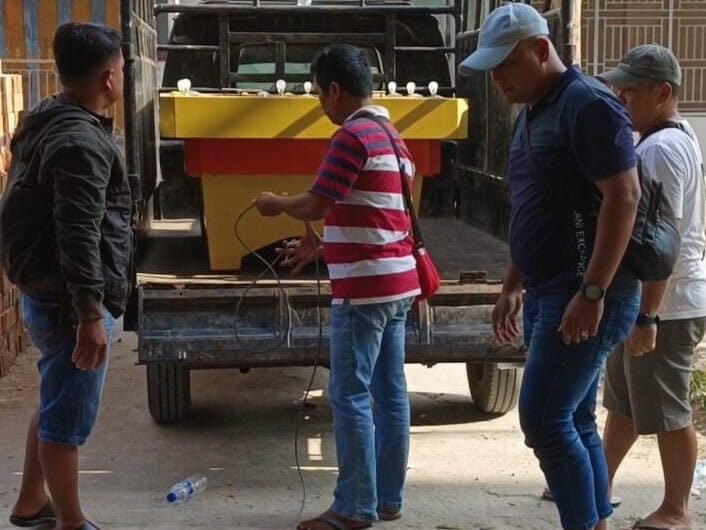 Mesin Tembak Ikan yang diamankan oleh Polsek Perdagangan. Foto: Humas Polres Simalungun.