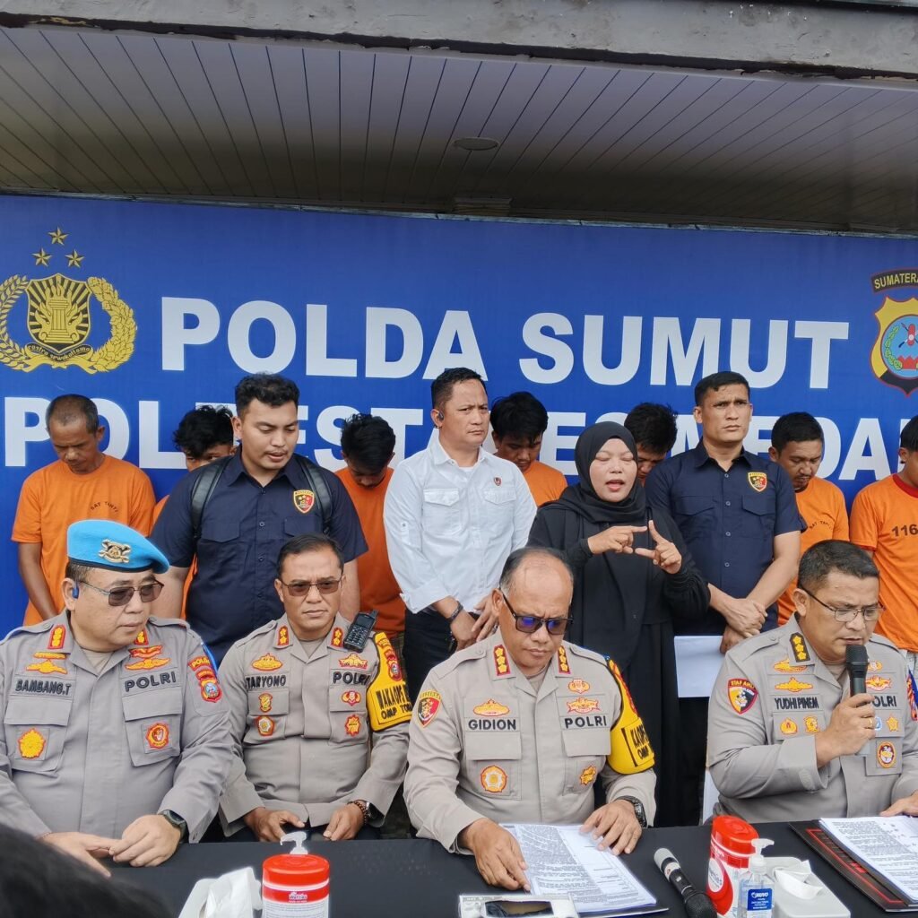 Konferensi Pers Polrestabes Medan. Foto: Dok. Istimewa.