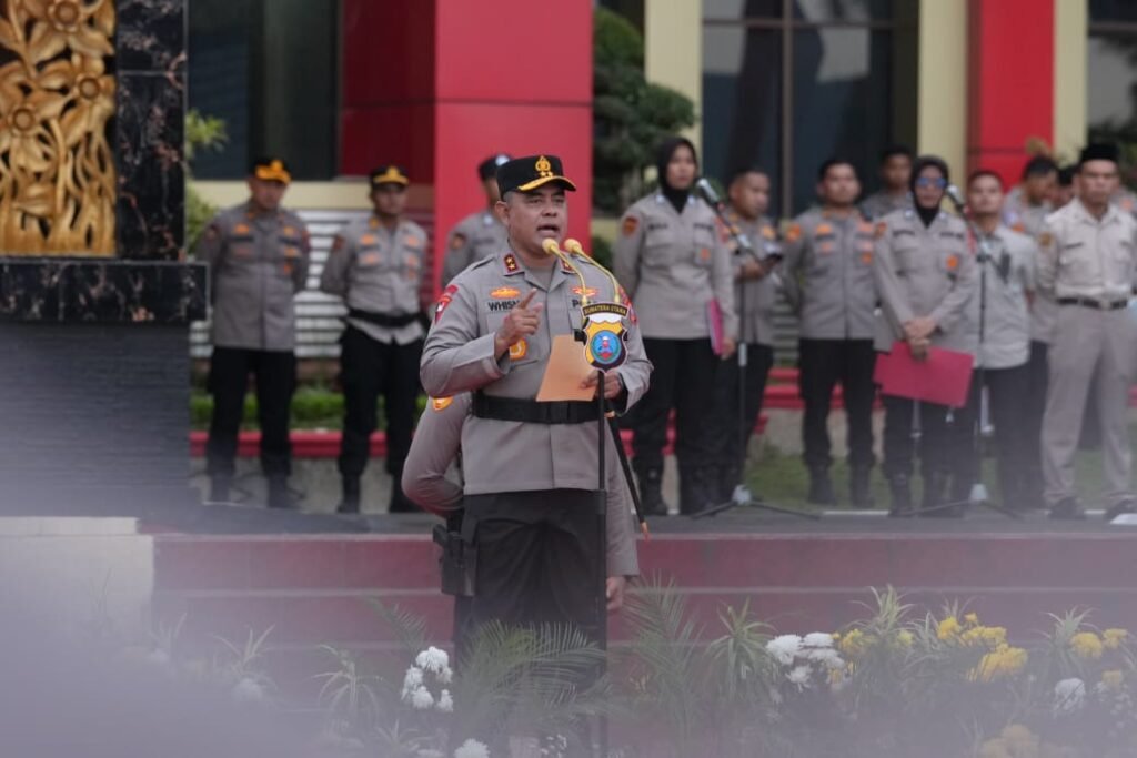Kapolda Sumut saat melakukan Serah Terima Pejabat Utama dan Kapolres di Jajaranya. Foto: Dok. Istimewa.