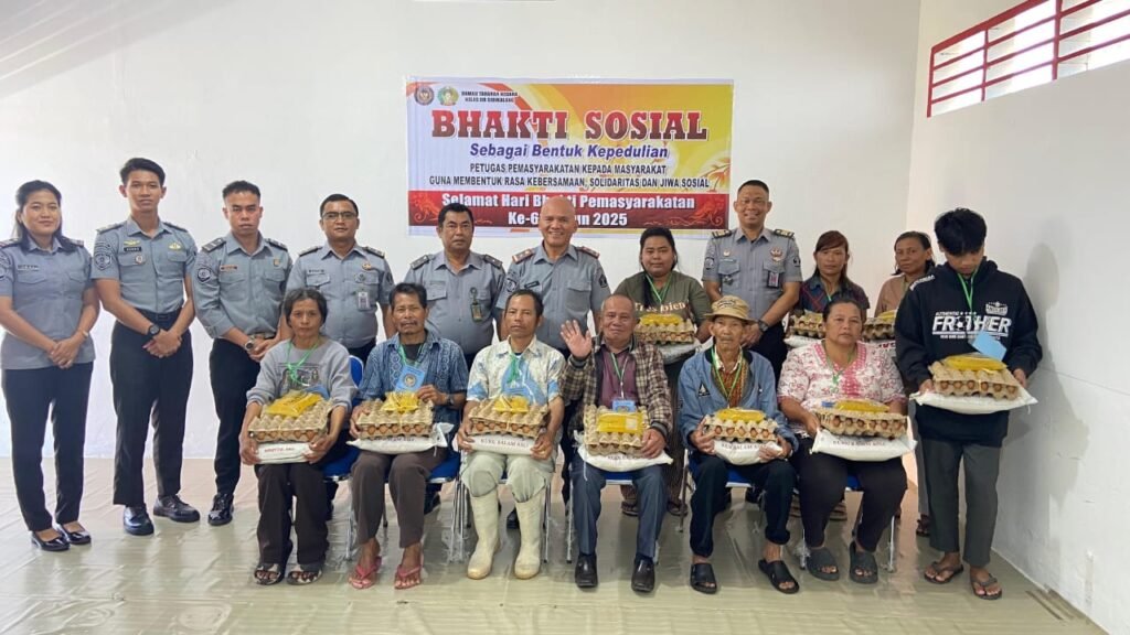 Momen sambut Hari Bakti Pemasyarakatan ke 61, di Rumah Tahanan Negara Kelas IIB Sidikalang. Foto: Dok. Rutan Sidikalang.