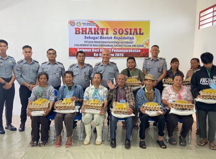 Momen sambut Hari Bakti Pemasyarakatan ke 61, di Rumah Tahanan Negara Kelas IIB Sidikalang. Foto: Dok. Rutan Sidikalang.
