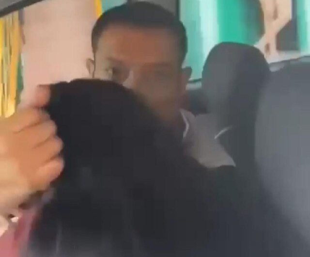 Tampang oknum polisi dari Polrestabes Palembang, Bripka Rio Rolando Manurung diduga menganiaya mantan kekasihnya, Wina Septianty di dalam mobil. Foto : Tangkap Layar