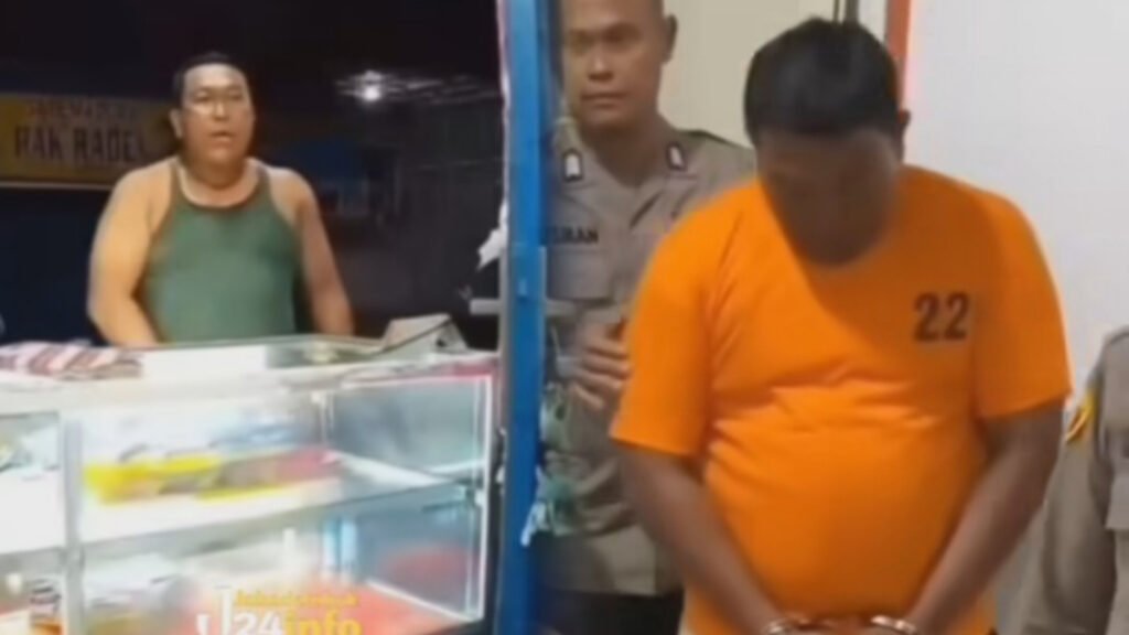 Pria Medan yang Hantam Pedagang Kios, Ditangkap Polisi. Foto: Redaksi.