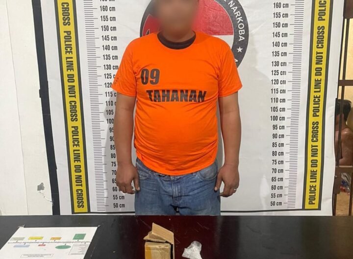 Tersangka dan barang bukti diamankan Sat Narkoba Polres Simalungun. Foto: Humas Polres Simalungun.