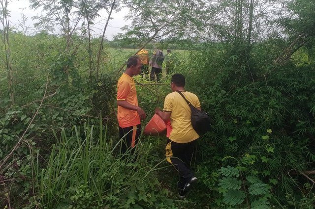 Penemuan kerangka perempuan di depan Sumut Sport Center. Foto: Polres Deli Serdang