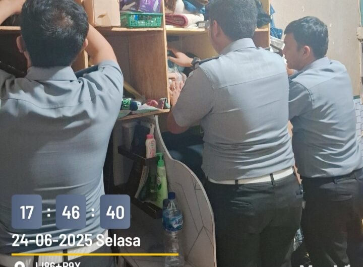 Usai Pemberitaan di Salah Satu media Online, Pihak Lapas Kelas I Medan langsung melakukan Penggeledahan secara merata. Foto: Dok. Lapas Kelas I Medan.