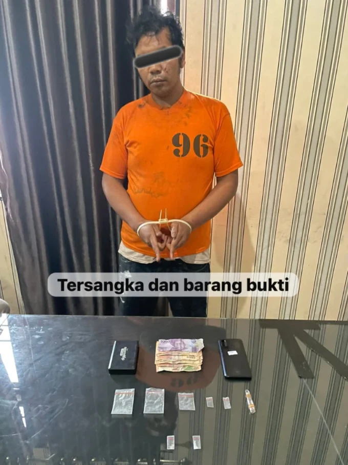 Tersangka dan Barang bukti diamankan Polres Tanah Karo. Foto: Dok. Polres Tanah Karo.