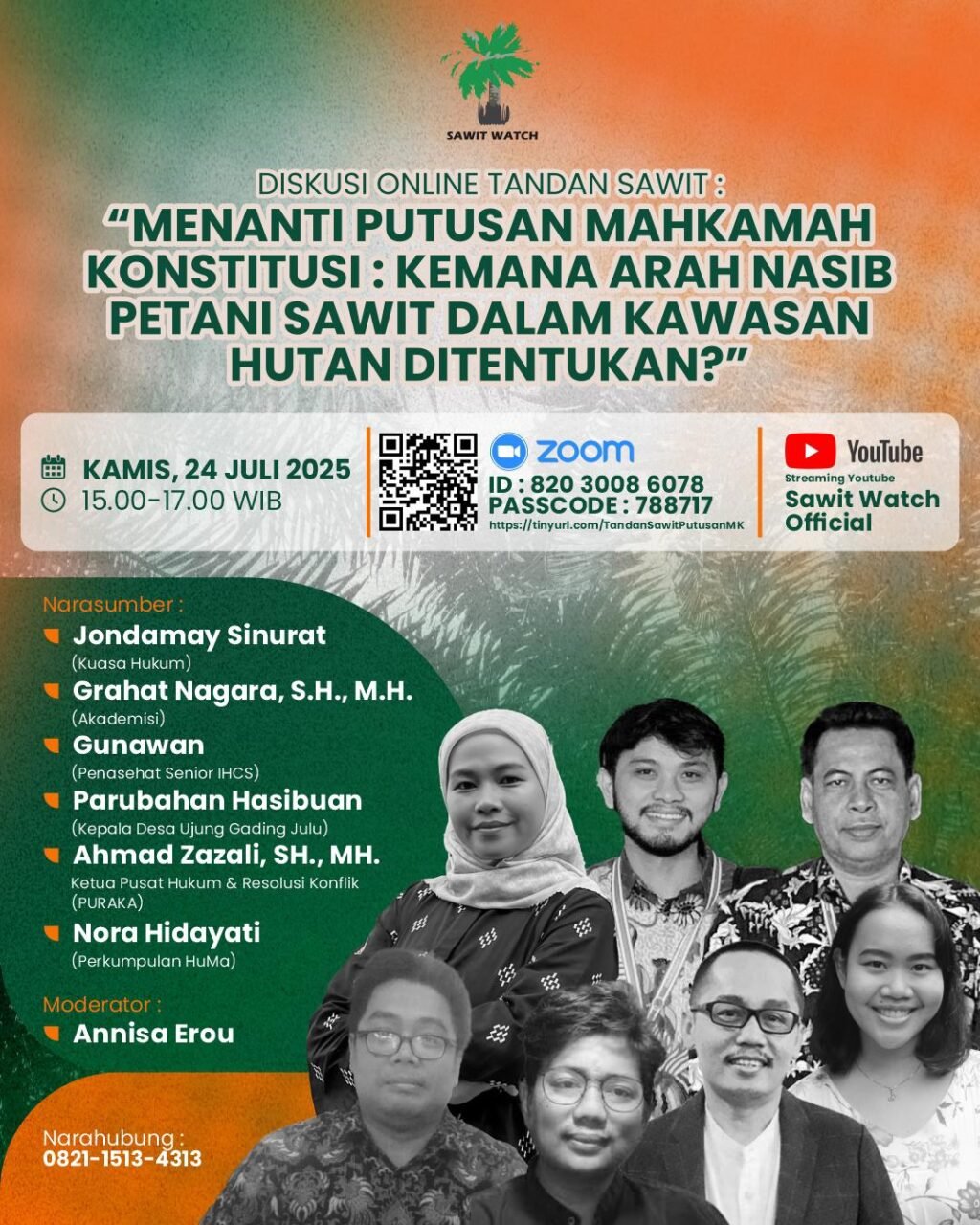 Foster Sawit Watch. Foto: Dok. Sawit Watch.