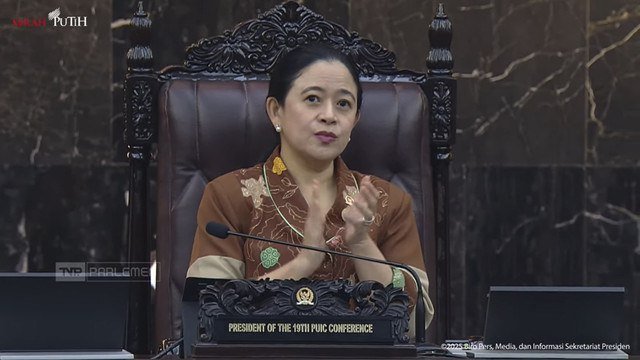 Puan Maharani saat peresmian pembukaan PUIC ke-19 di Jakarta, Rabu (14/5/2025). Foto: YouTube/Sekretariat Presiden