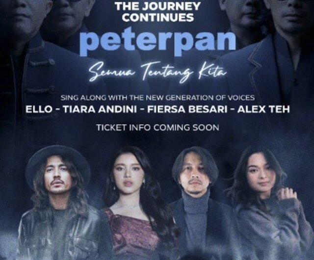 Penyanyi Tiara Andini, Marcello Tahitoe, Fiersa Besari, dan Alex Teh ikut meriahkan Konser Comeback Peterpan. Foto: Instagram/ @aloka.id