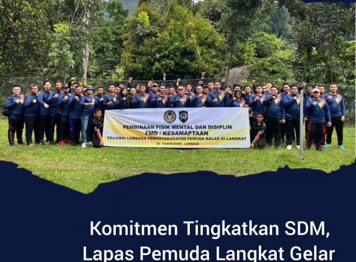 Pembinaan Fisik, Mental dan Disiplin Pegawai Lapas Pemuda Kelas III Langkat. Foto: Humas Lapas Pemuda Kelas III Langkat.