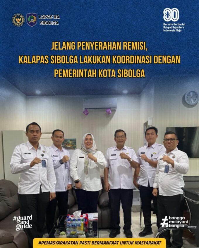 Kalapas Sibolga saat melakukan kordinasi dengan Pemko Sibolga. Foto: Dok. Lapas Kelas IIA Sibolga.