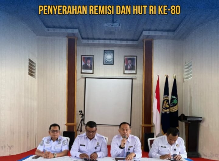 Lapas Kelas IIA Saat melakukan Rapat persiapan Remisi WBP dan HUT RI ke 80 Tahun. Foto: Dok. lapas Kelas IIA Sibolga.