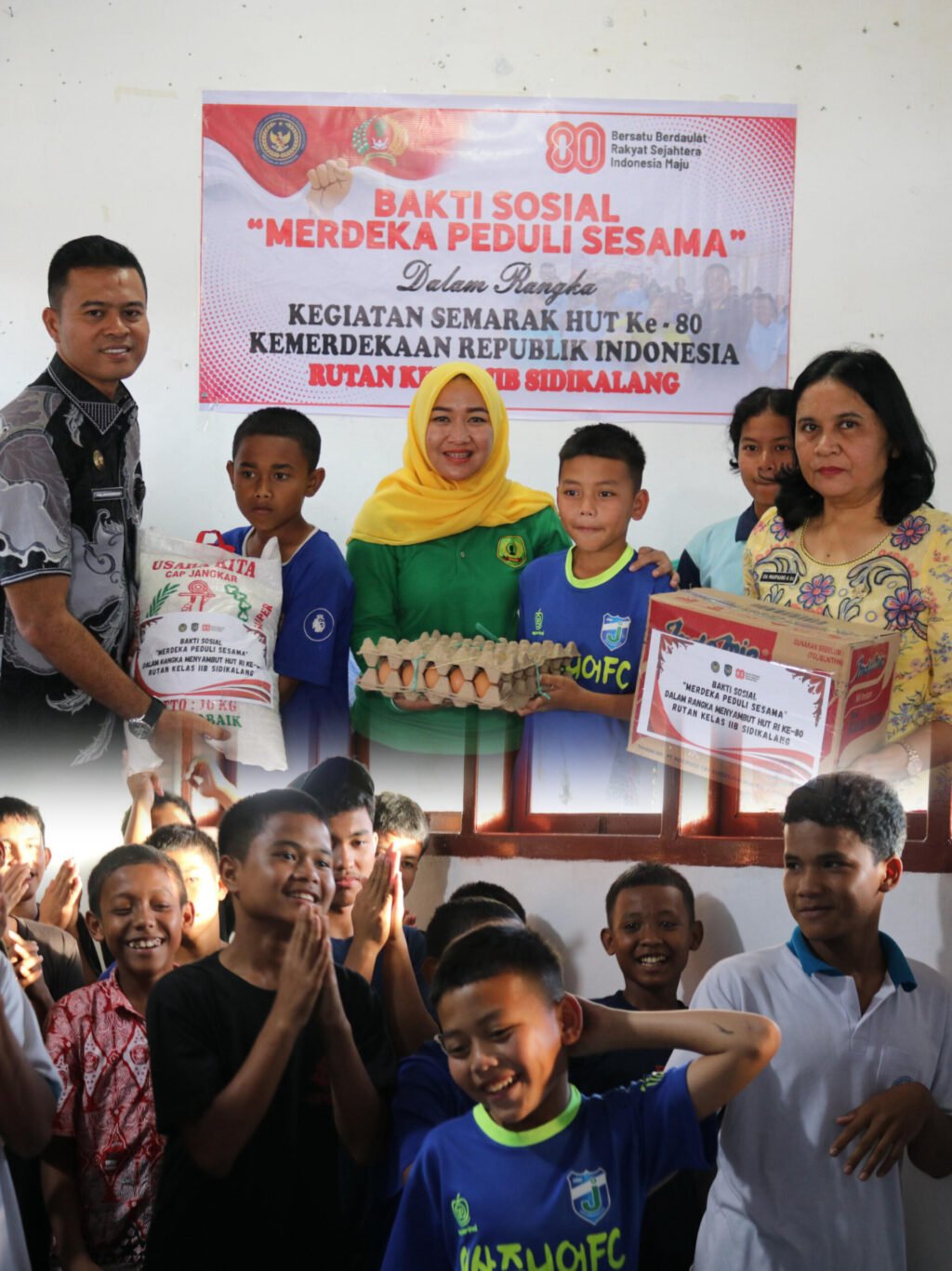 (Foto1) Rutan Kelas IIB Sidikalang dan DWP Rutan Sidikalang saat memberikan bantuan pada Kunjungan ke Panti Asuhan Perpulungen/(Foto2) Anak-anak di Panti Asuhan Perpulungen. Foto: Dok. Rutan Kelas IIB Sidikalang.