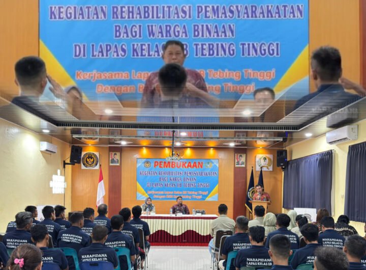 Pembukaan Kegiatan Rehabilitasi Pemasyarakatan di Lapas Kelas IIB Tebing Tinggi. Foto: Dok. Lapas Tebing Tinggi. Jumat, (22/08/2025). Kolase Foto: Visiokreatif Pictures.