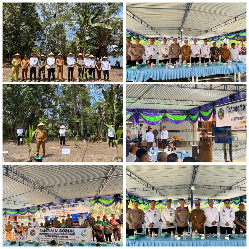 Penanaman Pohon Kelapa Rutan Tarutung bersama Pemerintah Kabupaten Tapanuli Utara. Foto: Dok. Rutan Tarutung.