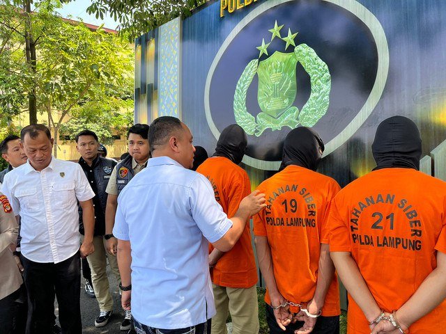 Keempat warga binaan yang berhasil diamankan. | Foto: Sinta Yuliana/Lampung Geh