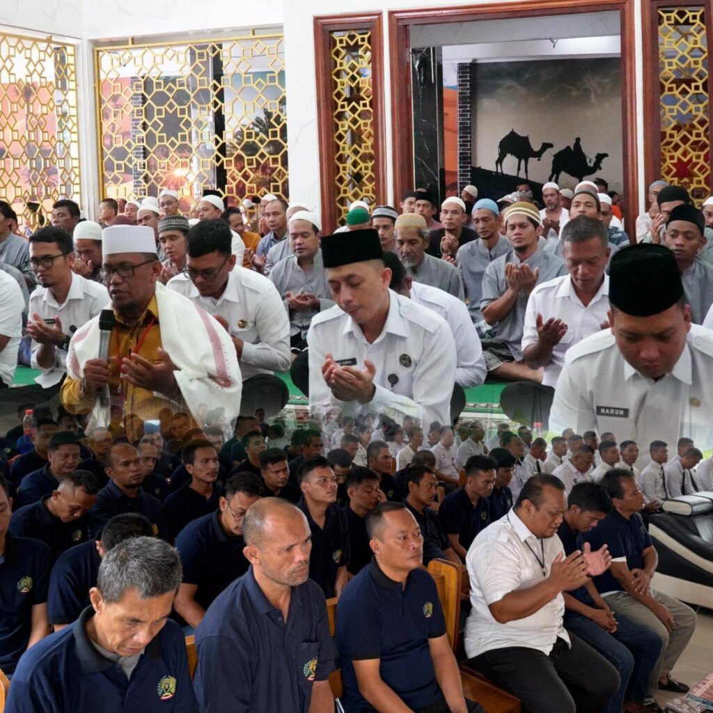 Rutan Kelas I Medan saat gelar Doa Bersama. Foto: Dok. Rutan Kelas I Medan.