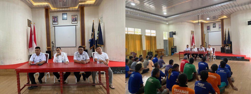 Lapas Sibolga saat memberikan Pengarahan kepada sejumlah Napi Calon Tamping. Foto: Dok. Lapas Sibolga (kolase: Visiokreatif Pictures)