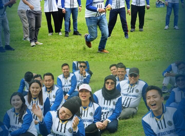 Kekompakan dan Disiplin Jajaran Kanwil Ditjenpas Sumut saat Pembinaan Fisik, Mental. Foto: Facebook Kanwil Ditjenpas Sumut.