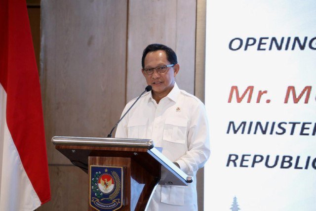 Mendagri Tito Karnavian dalam Seminar Internasional Jepang-Indonesia di Jakarta, Kamis (25/9/2025). Foto: Dok. Kemendagri