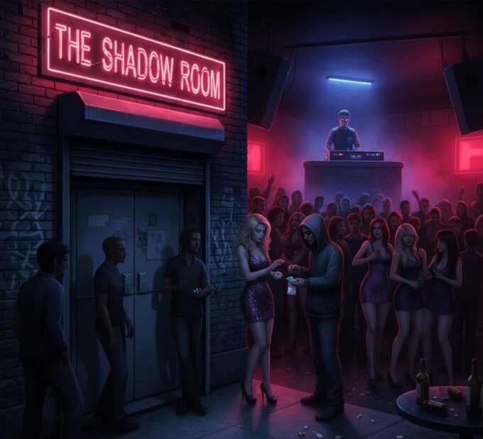 Ilustrasi Tempat Hiburan Malam (THM) dan Club. Foto: Ai. (Visionkreatif Fictures)