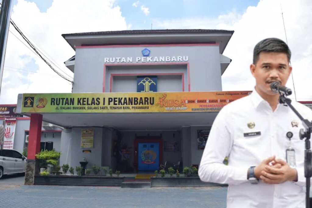 Rutan Kelas I Pekanbaru/ Kepala Rutan Kelas I Pekanbaru, Erwin Siregar. Foto: net (Kolase, Visionkreatif Fictures)