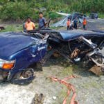 Polisi olah tempat kejadian perkara (TKP) kecelakaan di Simalungun, Selasa (24/3/2026). Foto: Polres Simalungun