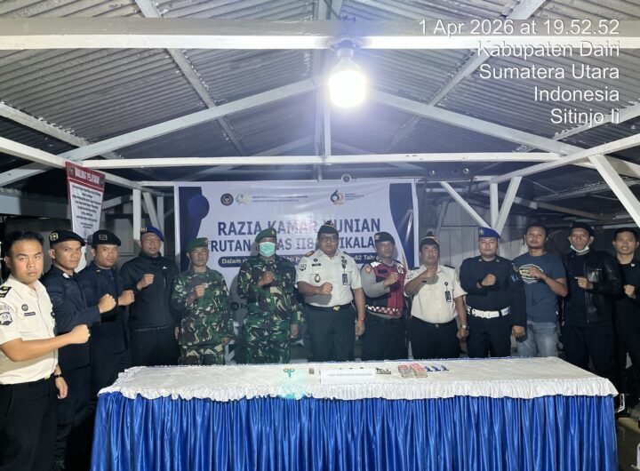 Razia rutin di Kamar Hunian Warga Binaan Rutan Sidikalang. Foto: Istimewa.