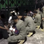 Satpol PP Kota Yogya razia kelompok pelajar yang masih nongkrong pada malam hari. Foto: Dok. Satpol PP Kota Yogya