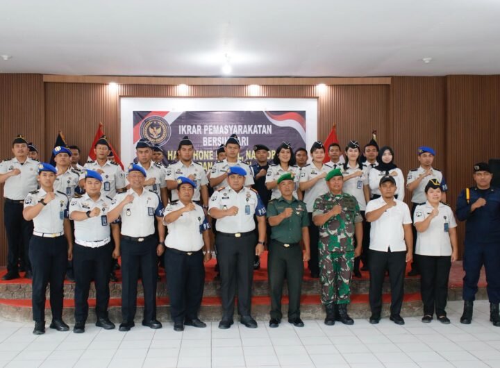 Ikrar Rutan Sidikalang tegaskan Komitmen Bersih dari Handphone Ilegal, Narkoba dan Penipuan di dalam Rutan. Foto: Istimewa.