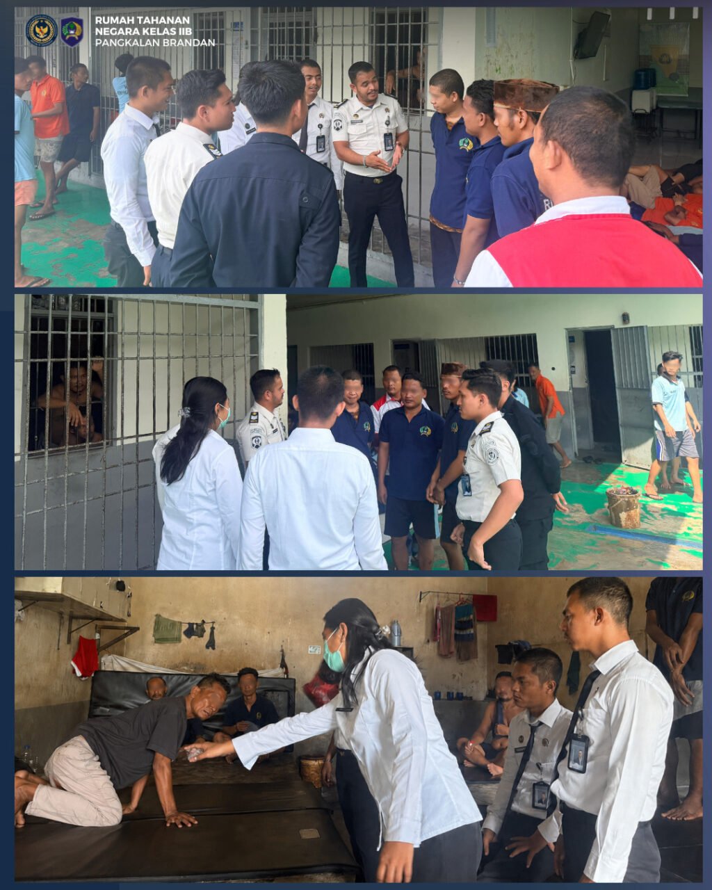 Kontrol Kesehatan dan Kebersihan Kamar Warga Binaan Rutan kelas IIB Pangkalan Brandan. Foto: Istimewa.