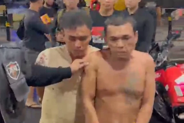 Tampang dua preman yang aniaya pasutri. Preman tersebut juga tendang perut istri lagi hamil. Foto: Dok. Polrestabes Medan