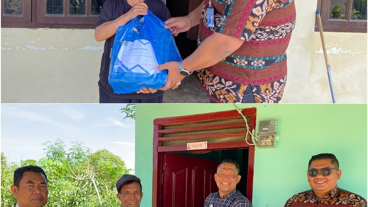 Karutan dan Jajaran rutan Sidikalang salurkan Paket Sembako Kepada warga Sekitar. Foto: Istimewa.