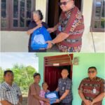 Karutan dan Jajaran rutan Sidikalang salurkan Paket Sembako Kepada warga Sekitar. Foto: Istimewa.