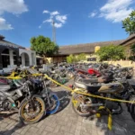Ratusan motor yang hasil razia polisi dalam operasi pekat. Foto: Dok. Istimewa