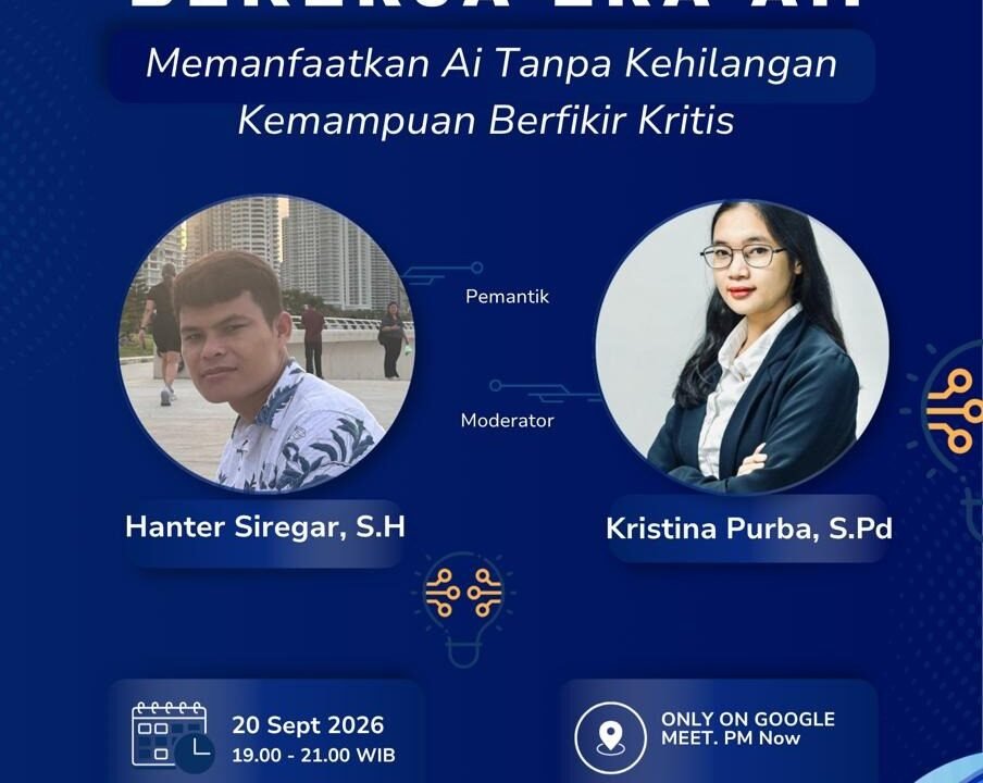 Flayer Think Talk yang Pemantik oleh Hanter Siregar, SH dan Moderator Kristina Purba, S.Pd. Foto: Istimewa.